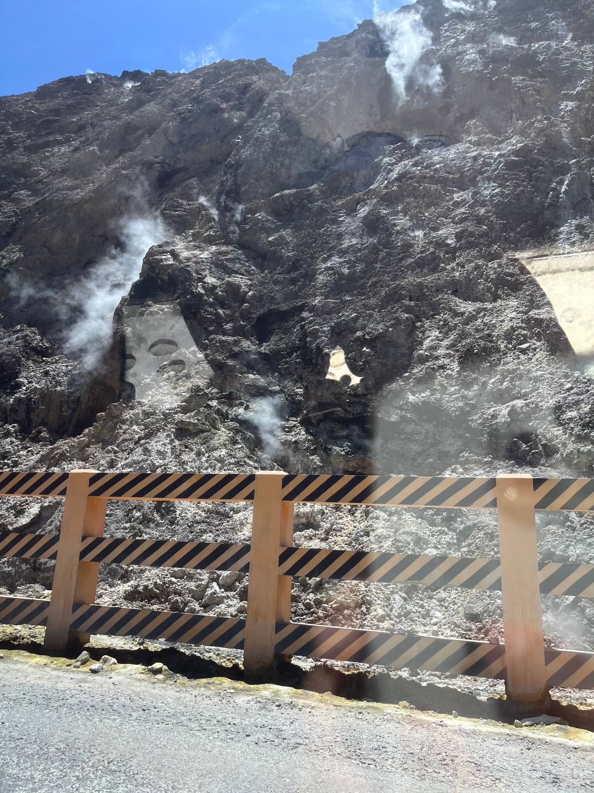 Sulfur vents at Valencia.